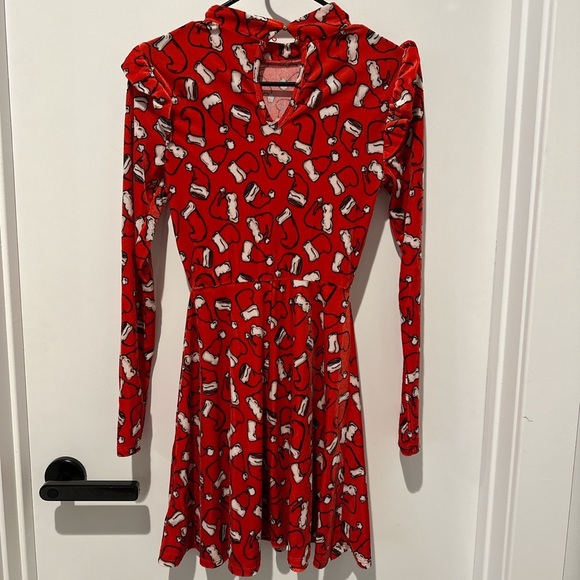 RED HOLIDAY RED DRESS - Picture 2 of 4